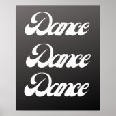 ダイナミックダンスタイポグラフィやる気を起こさせる- Wall Art ポスター (正面)