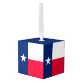 ダイナミックテキサス州州旗のグラフィック キューブオーナメント (裏面アングル)