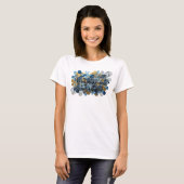 ダイナミックネイビー THE FUTURE IS NOW 3Dテキストアート Tシャツ (正面フル)