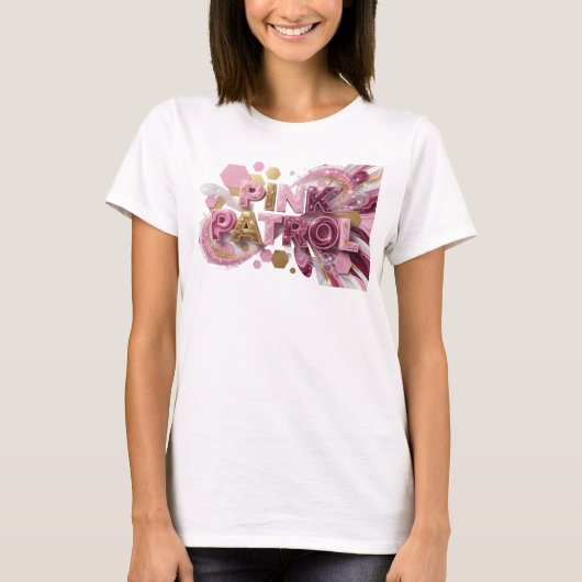 ダイナミックピンク PINK PATROL プリント Tシャツ (正面)