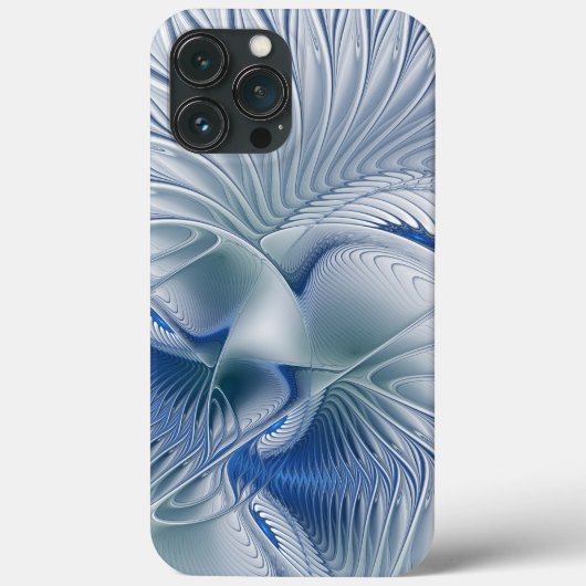 ダイナミックファンタジー抽象ブルートーンフラクタルアート Case-Mate iPhoneケース (裏面)