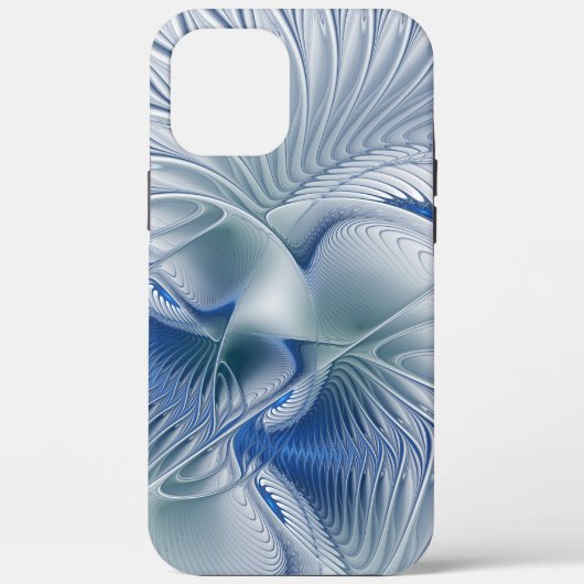 ダイナミックファンタジー抽象ブルートーンフラクタルアート Case-Mate iPhoneケース (裏面)
