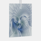 ダイナミックファンタジー抽象芸術ブルートーンフラクタルアート ガラスオーナメント (正面右)