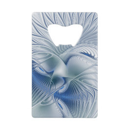 ダイナミックファンタジー抽象芸術ブルートーンフラクタルアート クレジットカード栓抜き