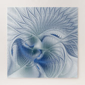 ダイナミックファンタジー抽象芸術ブルートーンフラクタルアート ジグソーパズル (縦)