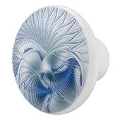 ダイナミックファンタジー抽象芸術ブルートーンフラクタルアート セラミックノブ (右)