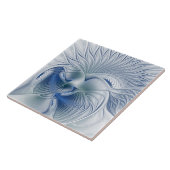 ダイナミックファンタジー抽象芸術ブルートーンフラクタルアート タイル (側面)