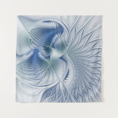 ダイナミックファンタジー抽象芸術ブルートーンフラクタルアート タペストリー (正面(横))