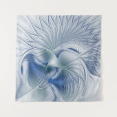 ダイナミックファンタジー抽象芸術ブルートーンフラクタルアート タペストリー (正面)