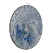 ダイナミックファンタジー抽象芸術ブルートーンフラクタルアート ダーツボード (正面左)