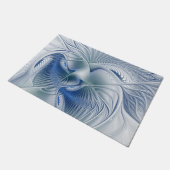 ダイナミックファンタジー抽象芸術ブルートーンフラクタルアート ドアマット (アングル)