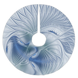 ダイナミックファンタジー抽象芸術ブルートーンフラクタルアート ブラッシュドポリエステルツリースカート