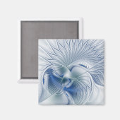 ダイナミックファンタジー抽象芸術ブルートーンフラクタルアート マグネット (正面/裏面)