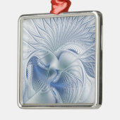 ダイナミックファンタジー抽象芸術ブルートーンフラクタルアート メタルオーナメント (左)