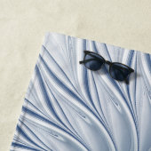 ダイナミックファンタジー抽象芸術ブルートーンフラクタル名 ビーチタオル (インサイチュ)