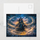 ダイナミックファンタジー魔法使いと魔法の雰囲気エネルギー ポストカード (正面/裏面)