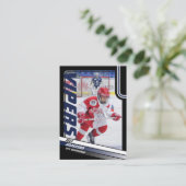 ダイナミックブルーブラックのアイスホッケートレーディングカード コーリングカード (スタンド正面)