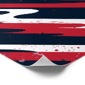 ダイナミックブ赤と白ラシストリーク ポスター (角)