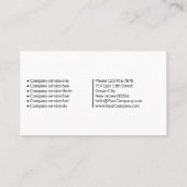 ダイナミックモダンブラック&ホワイト企業 名刺 (裏面)