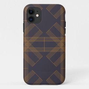 ダイナミックモダン、カッコいい、抽象芸術線パターンのアート iPhone 11 ケース