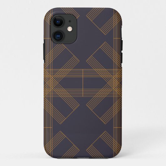 ダイナミックモダン、カッコいい、抽象芸術線パターンのアート Case-Mate iPhoneケース (裏面)