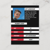 ダイナミックレッドブラックのアイスホッケートレーディングカード コーリングカード (裏面)