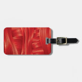 ダイナミックレッドマッスルテクスチャ抽象芸術 ラゲッジタグ (正面横)