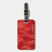 ダイナミックレッドマッスルテクスチャ抽象芸術 ラゲッジタグ (正面縦)