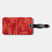 ダイナミックレッドマッスルテクスチャ抽象芸術 ラゲッジタグ (裏面横)
