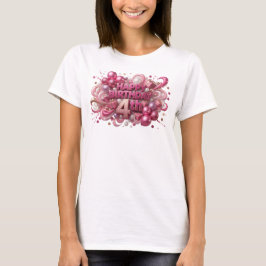 ダイナミックレッド HAPPY BIRTHDAY 4TH テキストデザイン Tシャツ