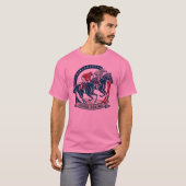 ダイナミック乗馬イラストレーション Tシャツ (正面フル)