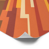 ダイナミック幾何ストライプ ポスター (角)