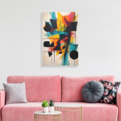 ダイナミック抽象芸術の幾何学的な芸術 キャンバスプリント (インサイチュ (リビング))