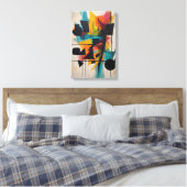 ダイナミック抽象芸術の幾何学的な芸術 キャンバスプリント (インサイチュ (寝室))