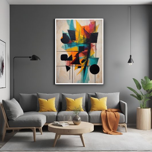 ダイナミック抽象芸術の幾何学的な芸術 ポスター