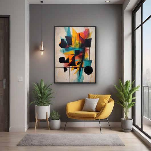 ダイナミック抽象芸術の幾何学的な芸術 ポスター