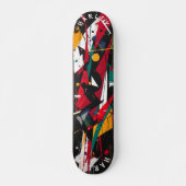 ダイナミック抽象芸術はっきりした – ジオメトリ表現者 スケートボード (正面)