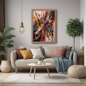 ダイナミック抽象芸術アクション表現主義鮮やか芸術 ポスター