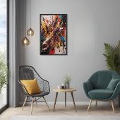 ダイナミック抽象芸術アクション表現主義鮮やか芸術 ポスター