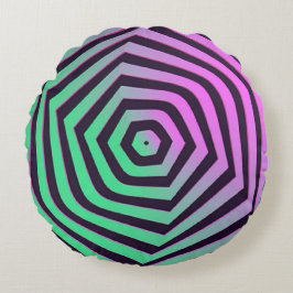 ダイナミック抽象芸術アートコットン ラウンドクッション