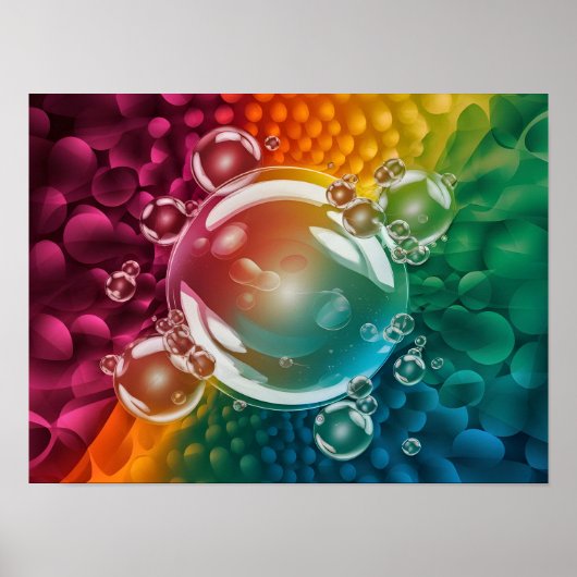 ダイナミック抽象芸術デスクトップ壁紙 ポスター (正面)