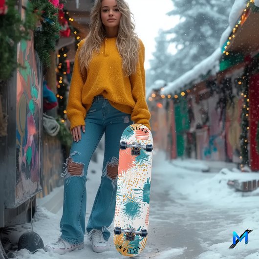 ダイナミック抽象芸術バーストパターンスケートボードデッキ スケートボード