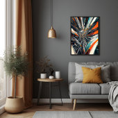 ダイナミック抽象芸術バースト – 幾何爆発アート ポスター