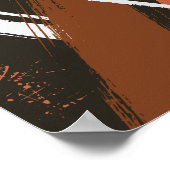 ダイナミック抽象芸術ブラシストロークアート ポスター (角)