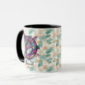 ダイナミック抽象芸術モノグラムマグ – D for Daniel マグカップ (正面左)