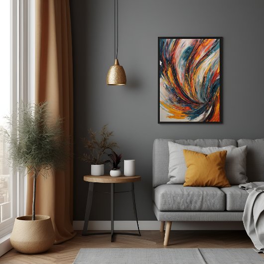 ダイナミック抽象芸術表現主義アート ポスター
