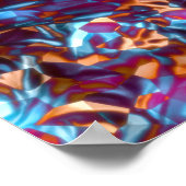 ダイナミック数々のカラー抽象芸術コズミックテクスチャ ポスター (角)