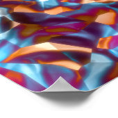 ダイナミック数々のカラー抽象芸術コズミックテクスチャ ポスター (角)