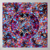 ダイナミック数々のカラー抽象芸術コズミックテクスチャ ポスター (正面)