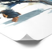 ダイナミック柔道戦闘機 – かわいい水彩競技会 ポスター (角)